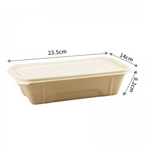 Disposable Corn Starch Plastic Food Container Kids Lunch Box for Restaurants
