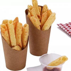 Biodegradable Disposable Compostable Paper Cups for French Fries