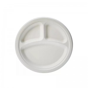 China wholesale Disposable Fast Food Boxes Manufacturers - Hemp pulp fiber Biodegradable Compostable Eco-Friendly Round Dinner Salad Plate – Halo CBD