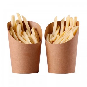 Biodegradable Disposable Compostable Paper Cups for French Fries