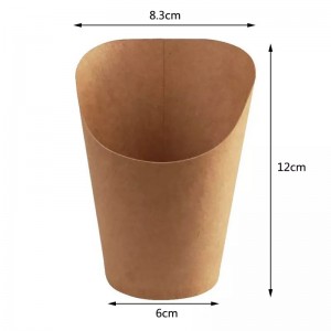 Biodegradable Disposable Compostable Paper Cups for French Fries